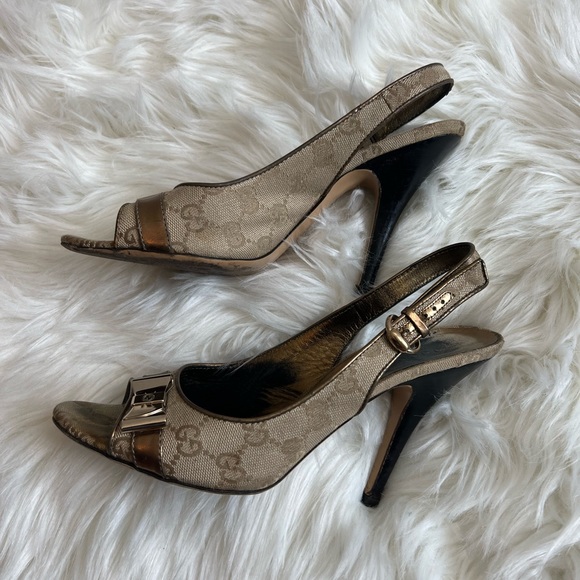 Gucci Signature Heels GG brown - Picture 4 of 11